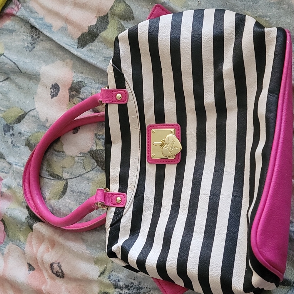 Betsey Johnson striped med/small purse